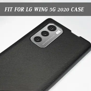 Pentru LG Aripa Caz din Piele de Calitate Hard Shell pentru LG Aripa 5G Înapoi Caz Acoperire Telefon pentru LGwing la Șocuri Proteja Smartphone Caz