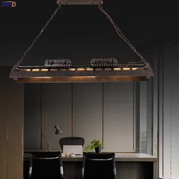 IWHD American Stil Loft Industrial Pandantiv Corpuri de Iluminat Bar, Sala de Mese Lumini LED Edison Epocă Pandantiv Lumini Hanglamp