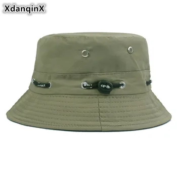 XdanqinX Noi Mai Multe Culori Unisex Găleată Cu Capac De Bumbac Poliester Panama Găleată Pălării De Vară Hip Hop Plaja De Pescuit Hat Pentru Barbati Femei
