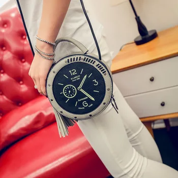 Noul Sac de Femei ceas și Ceas de Mână Singură Geantă de Umăr Individuale Slant Saci de Salcie Unghii Ciucure Sac