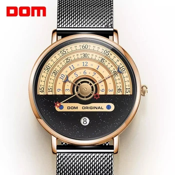 DOM Moda Cuarț Ceas pentru Bărbați Ceasuri Creativ Design de Dial Ceasuri Barbati Ceas de mână de sex Masculin de Lux Mens Ceas reloj mujer bayan saat