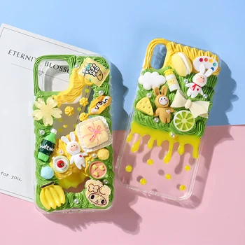 Manual de Caz Pentru iPhone 12 pro max 3D Iepure Capacul Telefonului iP11 XS MAX XR Anime Crema Shell iP 6s 7/8+ Personalizate SE2 Bomboane Alimente