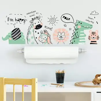 Tofok Animale de Desene animate Prieteni Combinație de Camera de Copii Grădinița de Fundal Autocolante de Perete DIY Auto-adeziv Nursey picturi Murale