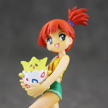Anime mingea Filmul Figura Misty Psyduck Togepi Model de Jucărie 12cm PVC Papusa de Colectie