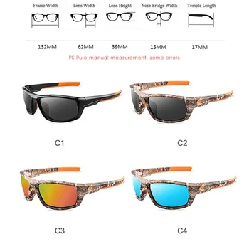 Noul Film Color ochelari de Soare Barbati Sport Polarizati Camuflaj cu Ochelari Femei UV400 de Conducere de Siguranță, Ochelari de vedere