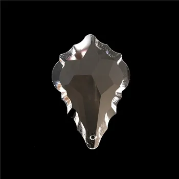 63mm Cristal Forma de Frunze de Arțar Pandantive O Gaura de Cristal Candelabru de Sticlă Pandantive Pentru Decor Nunta