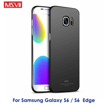 Pentru Samsung Galaxy S7 S6 Edge Acoperire Caz Msvii Deget Inel Subțire Coque Pentru Samsung S6 S7 Edge Caz Suport De Metal Cover S 7 6 Cazuri
