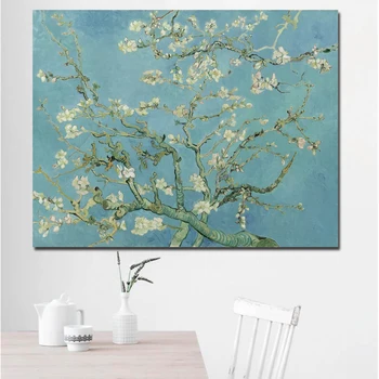 ALTRUIST Înflorește migdalul De Van Gogh Floarea Reproducerea Lucrări de Pictură în Ulei Panza de Imprimare Poza Perete pentru Camera de zi