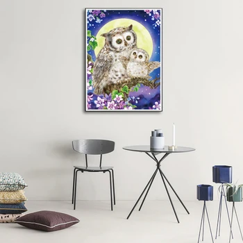 EverShine 5D Diamant Pictura Owl Full Piața Diamant Mozaic Animale Broderie cu Margele New Sosire Pietre Arta Handmade Cadou