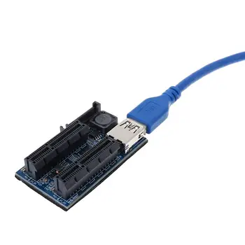 Adauga Pe Card PCIE Riser Card Adaptor PCI Express USB 3.0 PCI-E PCIE X1 de la Dual Port PCI E X4 Extender cablu Extensie Adaptor
