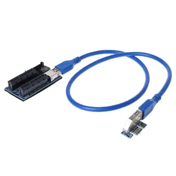 Adauga Pe Card PCIE Riser Card Adaptor PCI Express USB 3.0 PCI-E PCIE X1 de la Dual Port PCI E X4 Extender cablu Extensie Adaptor