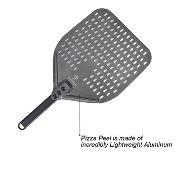 SHANGPEIXUAN Perforate de Cotitură Coaja de 12 Inch Dreptunghiulară Pizza Lopata din Aluminiu Greu de Acoperire Pizza Coaja Zbaturi Scurt Pizza Instrument