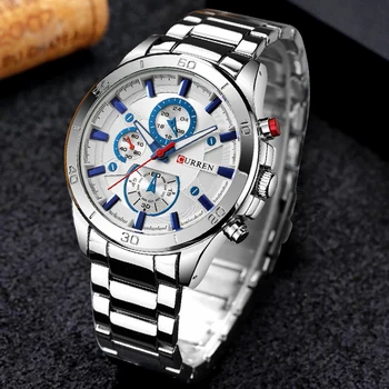 CURREN Brand de Lux de Top Afaceri Bărbați Ceasuri de Moda din Oțel Inoxidabil Analog Cuarț Ceas pentru bărbați Relogio Masculino Ceas de mână