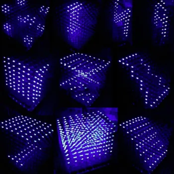 3D Pătrat DIY LED Cube Kit 8x8x8 3 mm LED Albastru Cub de Lumină Electronice PCB Bord