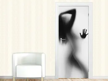 Transport gratuit 3D sexy duș doamna ușa Autocolant pentru Camera de zi Dormitor cadou detașabile din PVC rezistent la apa Decal ușă folie 77*200cm