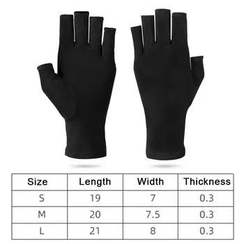 1 Pereche de Compresie Mănuși de Mână Cupru Artrita Mănuși Joint Pain Relief Deget și Jumătate Anti-alunecare Terapie Gloves Mens Pentru Femei