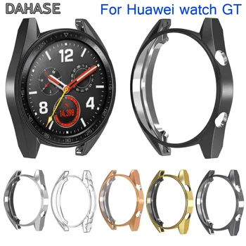 Placare TPU Caz de Protecție pentru Huawei Watch GT Bara de protecție din Silicon Moale Caz Ceas pentru Huawei Ceas Inteligent GT Cadru Trupa