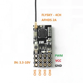 FS2A 4CH AFHDS 2A Mini Receptor Compatibil Ieșire PWM pentru Flysky I6 I6X I6S Transmițător