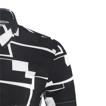 Moda Noua 2020 Camasi Pentru Barbati Casual Liber de Turn-Down Guler Maneci Scurte Butonul de Imprimare în Jos Dropshipping платье рубашка #GH