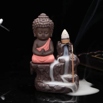 Călugăr Mic Buddha Tămâie Ceramice Arzător Parfum Titularul Refluxul Cădelniță Creative Fum Reflux Tămâie Stick Tămâie~