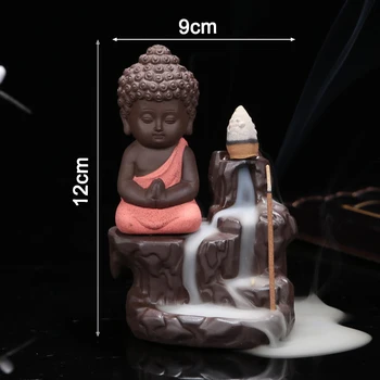 Călugăr Mic Buddha Tămâie Ceramice Arzător Parfum Titularul Refluxul Cădelniță Creative Fum Reflux Tămâie Stick Tămâie~