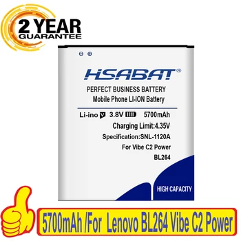 Cel mai nou Brand de Top HSABAT 5700mAh Bateriei Pentru Lenovo Vibe C2 Putere BL264