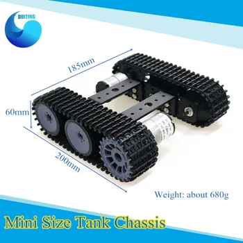 Mini Dimensiune TP100 Aliaj de Aluminiu Rezervor de Sasiu pe Senile Robot Platforma Auto pentru Arduino Model DIY Neasamblate Kit Cu 2 buc Motoare