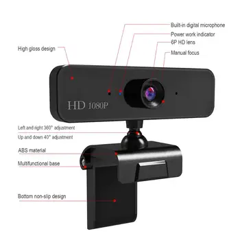 1080P camera web cu Microfon Video Full HD Web Cam Computer Periferice USB Camera Web pentru PC-ul de pe Youtube Laptop Live Video Trepiede