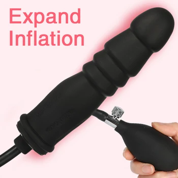 Gonflabile Anal Plug Umflate Fund Extensibil Anal mai Mare Stimulator Dilatator umplut cu Aer Pompa de Real Penis Dildo Butt Plug Jucarii Sexuale