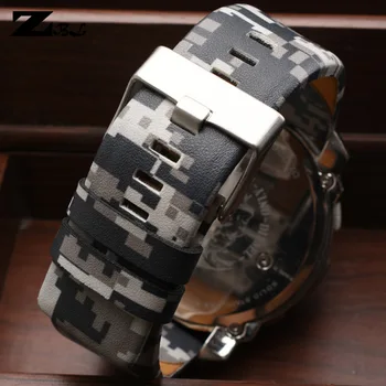 Autentice din piele de curea de ceas 24mm 26mm 28mm watchband pentru diesel DZ4324 DZ7311 DZ7396 ceasuri trupa Camuflaj de culoare cu nituri