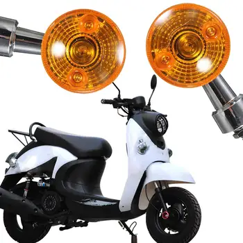 4PC Universal Chrome Motocicleta de Semnalizare Indicator Amber Lumini Semnalizare Motocicleta Lămpii de Semnalizare