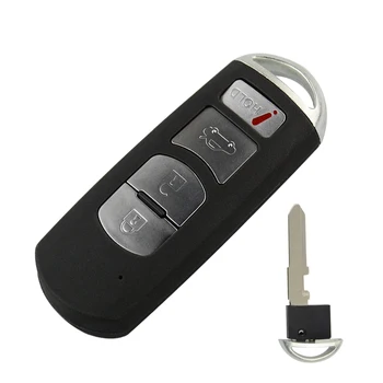 OkeyTech Smart Key Card Shell Fob Acoperire pentru Mazda 3 6 CX-5 CX-3 Axela Atenza Roșu Baterie Clip de Urgență a Introduce Gol Lama
