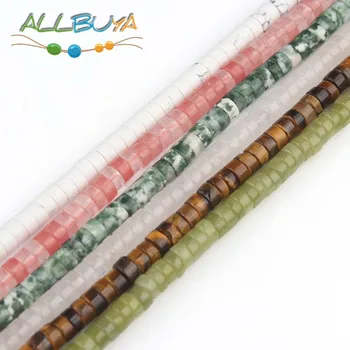 4*2mm Multicolor Margele Cilindrice pentru a Face Bijuterii Accesorii DIY Brățară Colier Minerale Margele 15 inch en-Gros