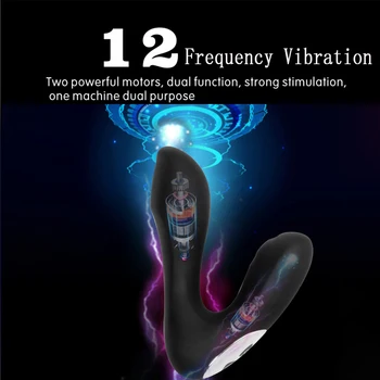 Sex Anal Jucării De Prostata Pentru Masaj Sex Masculin Vibratoare Puternice 12 Mod De Vibrație De La Distanță Fără Fir De Control Anal Vibrator Pentru Bărbați Buttplug