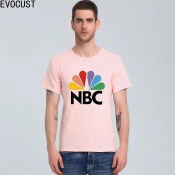 NBC Colorate păun gay televiziune T-shirt de Top din Lycra, Bumbac Barbati tricou