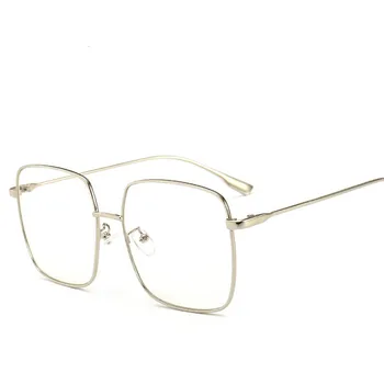 RBRARE 2021 Nou Pătrat de Metal Plat Oglindă ochelari de Soare Femei cu Fata Rotunda Doamna Ochelari de Soare Vintage Cadru Mare de sex Feminin de ochelari de Soare