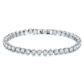 2021 new sosire 4mm lux rotund argint 925 brățară brățară pentru femei, cadou de aniversare bijuterii vrac vinde moonso S5773
