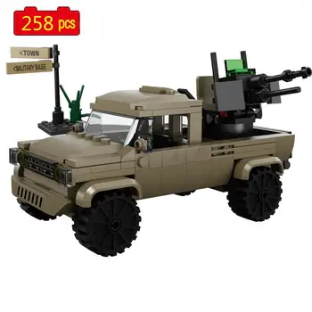 Militar Seria WW2 Mini Roți de Recunoaștere Vehicul Blindat DIY Model Soldat Blocuri Jucarii si Cadouri