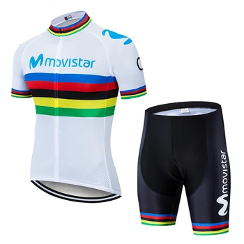 M 2020 Vara cu maneci Scurte Ciclism jersey set 19D gel pad biciclete pantaloni scurți pentru Bărbați Ropa Ciclismo Maillot bicicleta în aer liber uscare rapida