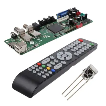 DVB-S2, DVB-T2, DVB-C Digital de Semnal ATV Arțar Driver LCD Telecomanda Bord Lansator Universal Dual USB Media QT526C V1.1