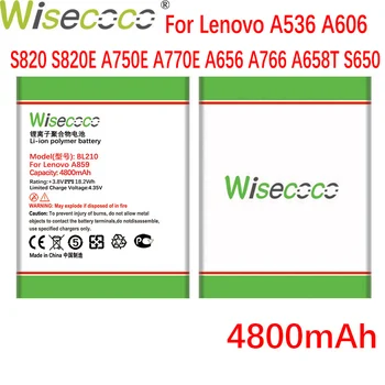 WISECOCO 4800mAh BL210 Bateriei Pentru Lenovo A536 A606 S820 S820E A750E A770E A656 A766 A658T S650 Smartphone de Înaltă Calitate Baterie