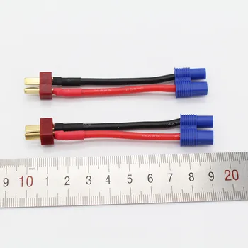 50 buc/lot EC3 Conector T Plug cu 14AWG 60MM Cablu de Încărcare pentru RC Baterie DZ0196