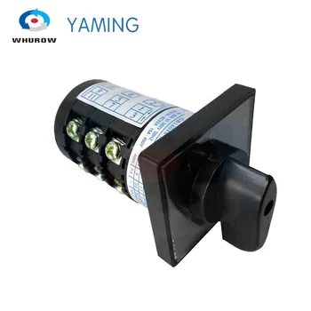 Yaming electric Combinație comutator HZ5B-20/3 cam rotativ universal comutator 380V 20A 3 poli 3 positon(1-0-2)