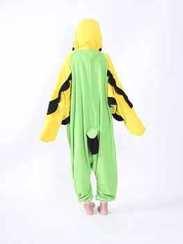 Albastru verde papagal Kigurumi Onesies Costume 2020 Rechin femei cu Glugă de desene animate de animale pijamale monokuma Kigurumi Costume Cosplay