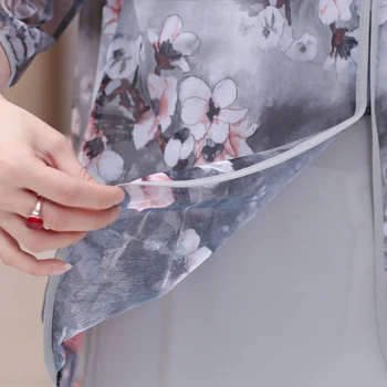 NIFULLAN Fals Două Piese de Vara Femei Șifon Bluze Topuri Mama de Moda de Îmbrăcăminte Casual, Floare de Imprimare Tricouri Plus Dimensiune 4XL