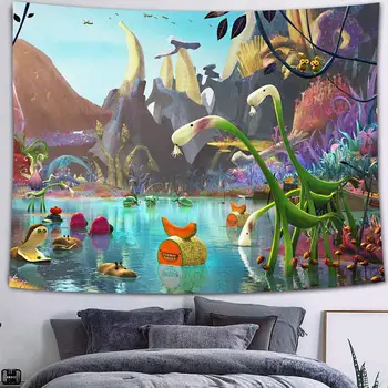 2020 Noua Moda Psychedlic Desene animate pentru copii animate tapiserie Fantezie peisaj Hippie Cameră Agățat de Perete Pătură Art Decor Acasă