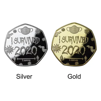 2 buc 'am SUPRAVIEȚUIT 2020' 999 Argint Commemoratives Copia Monede Cadou pentru Prieteni, Familie Colectoare Noi