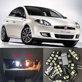 10pc x Eroare Gratuite Auto becuri cu LED-uri de Interior Lectură dom Kit de Lumina Pentru Fiat bravo 2 II MK2 (2007-2016)
