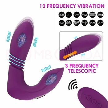 Cele mai noi Telescopic Vibrații Vibrator Vibrator Vibrator punctul G Wireless de Control de la Distanță Clitorisul Stimulator Erotic Jucarii Sexuale pentru Femei