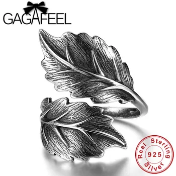 GAGAFEEL Reale Argint 925 Bijuterii Vintage Inele de Frunze pentru Femei și Bărbați de Înaltă Calitate Thai Argint Bijuterii Inele